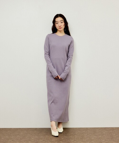 ADAM ET ROPE'（アダムエロペ）の「BOTANICAL DYED  DRESS（ワンピース・レディース・チャコールグレー/キナリ/ラベンダー・1/2）」の7枚目の写真