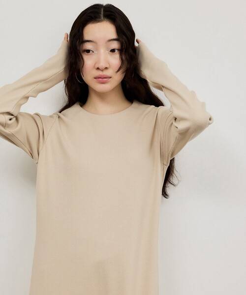 ADAM ET ROPE'（アダムエロペ）の「BOTANICAL DYED  DRESS（ワンピース・レディース・チャコールグレー/キナリ/ラベンダー・1/2）」の14枚目の写真