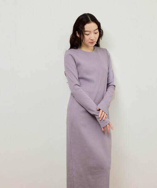 ADAM ET ROPE'（アダムエロペ）の「BOTANICAL DYED  DRESS（ワンピース・レディース・チャコールグレー/キナリ/ラベンダー・1/2）」の15枚目の写真