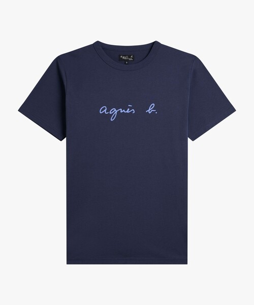 agnes b.(アニエスベー)の「メンズ ロゴ プリント 半袖 Tシャツ "Brando"(Tシャツ/カットソー・メンズ・ブルー系その他・3/2/1)」の1枚目の写真