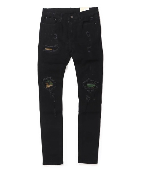 mnml(ミニマル)の「mnml【ミニマル】-X204 CAMO SKINNY FIT DENIM(デニムパンツ・メンズ・インディゴブルー/ブラック系・XL/L/M/S)」の3枚目の写真