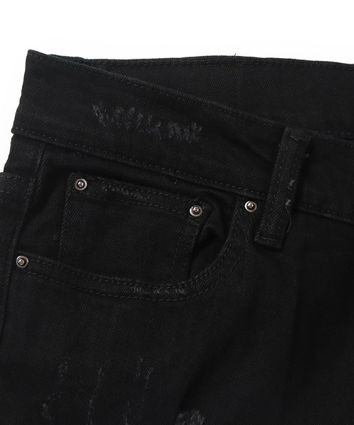 mnml(ミニマル)の「mnml【ミニマル】-X204 CAMO SKINNY FIT DENIM(デニムパンツ・メンズ・インディゴブルー/ブラック系・XL/L/M/S)」の6枚目の写真