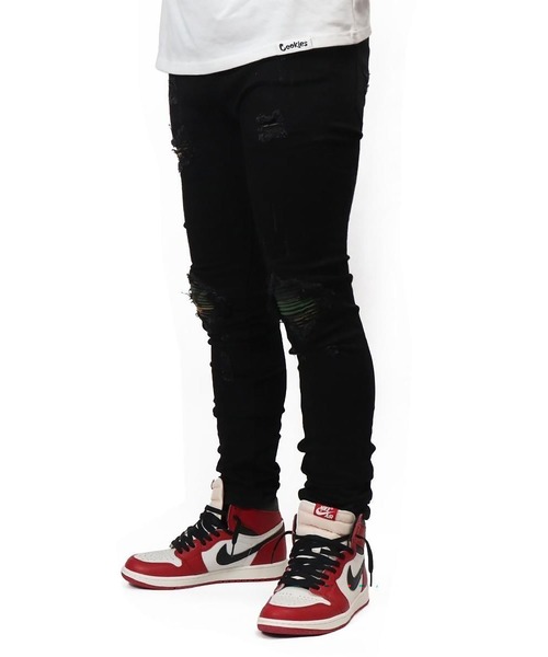 mnml(ミニマル)の「mnml【ミニマル】-X204 CAMO SKINNY FIT DENIM(デニムパンツ・メンズ・インディゴブルー/ブラック系・XL/L/M/S)」の13枚目の写真