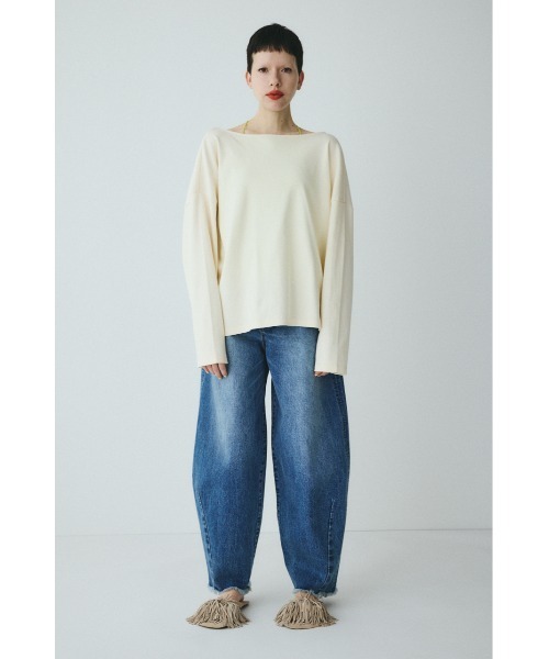 HeRIN.CYE(ヘリンドットサイ)の「2Way over size cut tops 2WAYオーバーサイズカットトップス(Tシャツ/カットソー・レディース・オフホワイト/ブラック/レッド・FREE)」の8枚目の写真