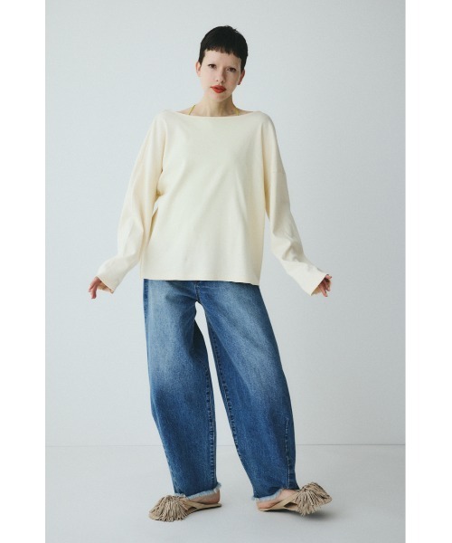 HeRIN.CYE(ヘリンドットサイ)の「2Way over size cut tops 2WAYオーバーサイズカットトップス(Tシャツ/カットソー・レディース・オフホワイト/ブラック/レッド・FREE)」の9枚目の写真