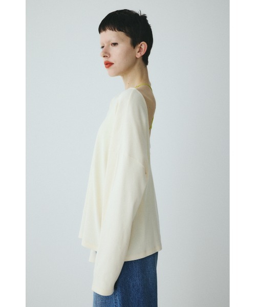 HeRIN.CYE(ヘリンドットサイ)の「2Way over size cut tops 2WAYオーバーサイズカットトップス(Tシャツ/カットソー・レディース・オフホワイト/ブラック/レッド・FREE)」の12枚目の写真