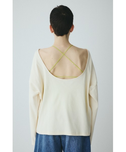 HeRIN.CYE(ヘリンドットサイ)の「2Way over size cut tops 2WAYオーバーサイズカットトップス(Tシャツ/カットソー・レディース・オフホワイト/ブラック/レッド・FREE)」の13枚目の写真