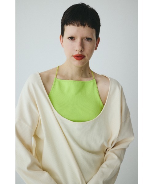 HeRIN.CYE(ヘリンドットサイ)の「2Way over size cut tops 2WAYオーバーサイズカットトップス(Tシャツ/カットソー・レディース・オフホワイト/ブラック/レッド・FREE)」の16枚目の写真