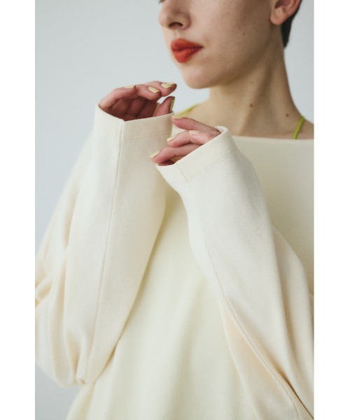 HeRIN.CYE(ヘリンドットサイ)の「2Way over size cut tops 2WAYオーバーサイズカットトップス(Tシャツ/カットソー・レディース・オフホワイト/ブラック/レッド・FREE)」の20枚目の写真
