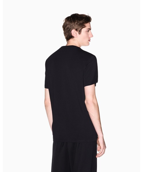 ARMANI EXCHANGE(アルマーニエクスチェンジ)の「【A|X アルマーニ エクスチェンジ】ダイアゴナルオールオーバーロゴ ボックスプリント 半袖クルーネックTシャツ/SLIM(Tシャツ/カットソー・メンズ・ブラック/オフホワイト・MEDIUM/LARGE/X-LARGE/SMALL/X-SMALL/XX-LARGE)」の3枚目の写真