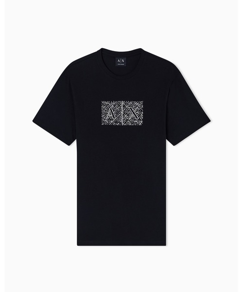 ARMANI EXCHANGE(アルマーニエクスチェンジ)の「【A|X アルマーニ エクスチェンジ】ダイアゴナルオールオーバーロゴ ボックスプリント 半袖クルーネックTシャツ/SLIM(Tシャツ/カットソー・メンズ・ブラック/オフホワイト・MEDIUM/LARGE/X-LARGE/SMALL/X-SMALL/XX-LARGE)」の5枚目の写真