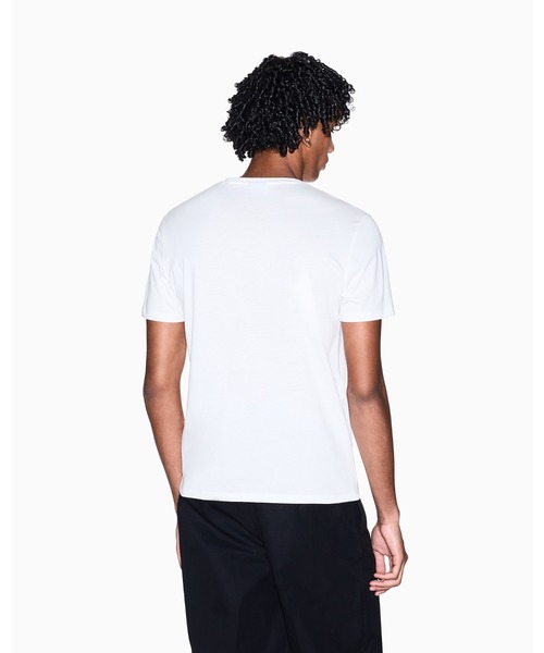 ARMANI EXCHANGE(アルマーニエクスチェンジ)の「【A|X アルマーニ エクスチェンジ】ダイアゴナルオールオーバーロゴ ボックスプリント 半袖クルーネックTシャツ/SLIM(Tシャツ/カットソー・メンズ・ブラック/オフホワイト・MEDIUM/LARGE/X-LARGE/SMALL/X-SMALL/XX-LARGE)」の6枚目の写真