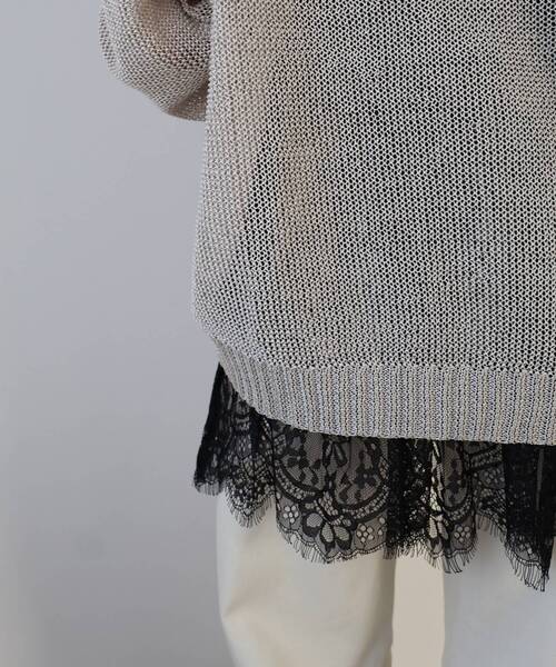 le.coeur blanc（ルクールブラン）の「《WEB限定アイテム》レースレイヤードスカート（付け裾)（スカート・レディース・オフホワイト/ブラック・FREE）」の8枚目の写真