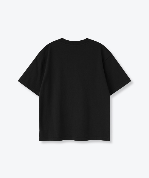 MUSINSA STANDARD KIDS（ムシンサスタンダードキッズ）の「オーバーサイズヘンリーネックTシャツ[ブラック]（Tシャツ/カットソー・レディース・その他・100/110/120/130/140/150）」の3枚目の写真