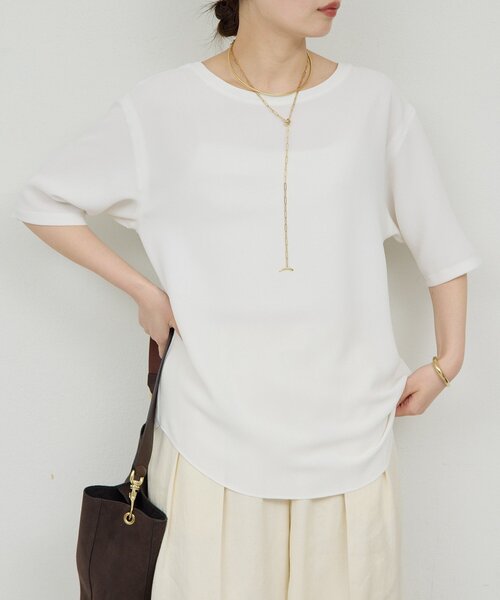 GALLARDAGALANTE(ガリャルダガランテ)の「バックスリットハーフスリーブブラウス(シャツ/ブラウス・レディース・ホワイト/ブラック/イエロー・FREE)」の13枚目の写真