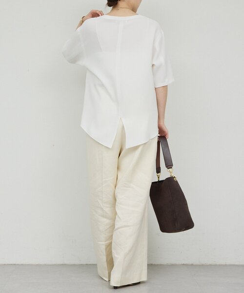 GALLARDAGALANTE(ガリャルダガランテ)の「バックスリットハーフスリーブブラウス(シャツ/ブラウス・レディース・ホワイト/ブラック/イエロー・FREE)」の18枚目の写真