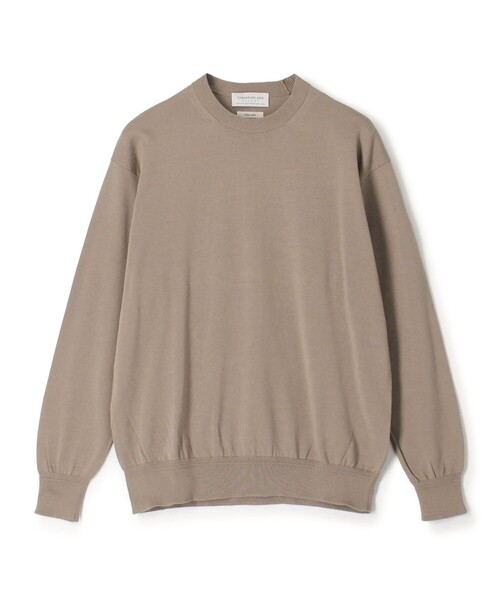 TOMORROWLAND （トゥモローランド）の「TOMORROWLAND tricot ギザコットン クルーネックプルオーバーニット（ニット/セーター・メンズ・チャコールグレー/ダークブルー/グレイッシュベージュ/ブラック/グリーン/ライトグリーン/テラコッタ/ピンク/ライトグレー・L/M/S/XS）」の6枚目の写真