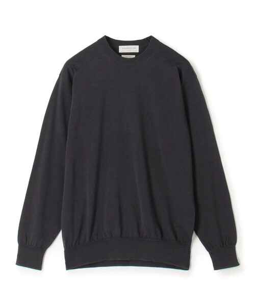 TOMORROWLAND （トゥモローランド）の「TOMORROWLAND tricot ギザコットン クルーネックプルオーバーニット（ニット/セーター・メンズ・チャコールグレー/ダークブルー/グレイッシュベージュ/ブラック/グリーン/ライトグリーン/テラコッタ/ピンク/ライトグレー・L/M/S/XS）」の3枚目の写真
