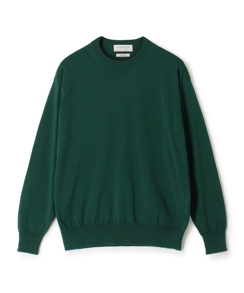 TOMORROWLAND （トゥモローランド）の「TOMORROWLAND tricot ギザコットン クルーネックプルオーバーニット（ニット/セーター・メンズ・チャコールグレー/ダークブルー/グレイッシュベージュ/ブラック/グリーン/ライトグリーン/テラコッタ/ピンク/ライトグレー・L/M/S/XS）」の7枚目の写真