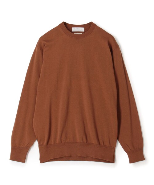 TOMORROWLAND （トゥモローランド）の「TOMORROWLAND tricot ギザコットン クルーネックプルオーバーニット（ニット/セーター・メンズ・チャコールグレー/ダークブルー/グレイッシュベージュ/ブラック/グリーン/ライトグリーン/テラコッタ/ピンク/ライトグレー・L/M/S/XS）」の5枚目の写真