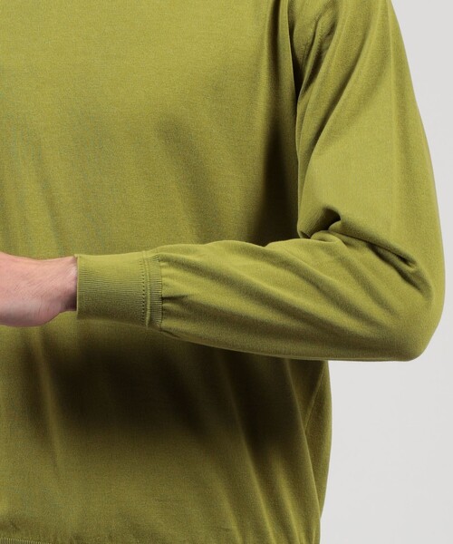 TOMORROWLAND （トゥモローランド）の「TOMORROWLAND tricot ギザコットン クルーネックプルオーバーニット（ニット/セーター・メンズ・チャコールグレー/ダークブルー/グレイッシュベージュ/ブラック/グリーン/ライトグリーン/テラコッタ/ピンク/ライトグレー・L/M/S/XS）」の15枚目の写真