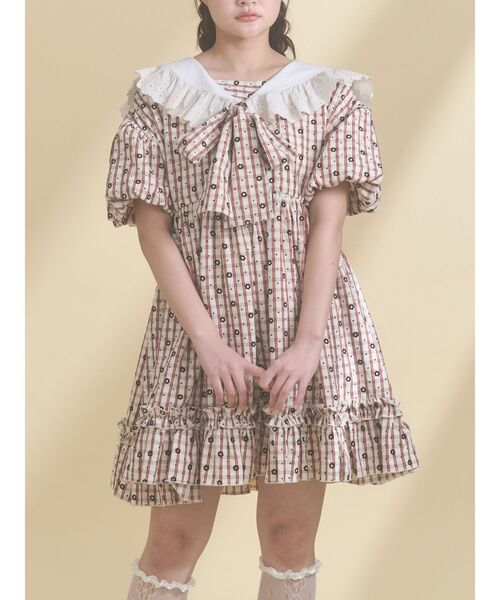 merry jenny（メリージェニー）の「セーラーミニワンピース（ワンピース・レディース・レッド/オフホワイト/ブラック・FREE）」の3枚目の写真