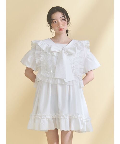 merry jenny（メリージェニー）の「セーラーミニワンピース（ワンピース・レディース・レッド/オフホワイト/ブラック・FREE）」の12枚目の写真