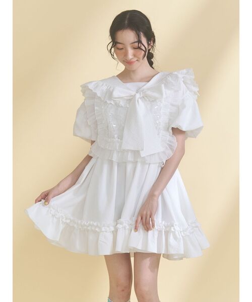 merry jenny（メリージェニー）の「セーラーミニワンピース（ワンピース・レディース・レッド/オフホワイト/ブラック・FREE）」の13枚目の写真