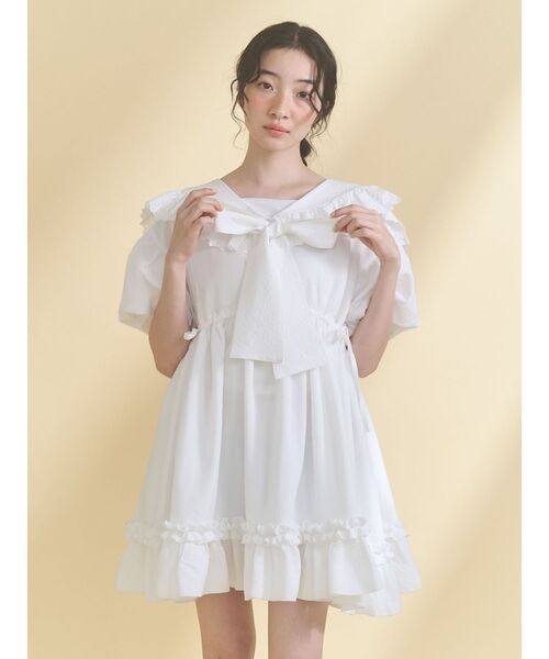 merry jenny（メリージェニー）の「セーラーミニワンピース（ワンピース・レディース・レッド/オフホワイト/ブラック・FREE）」の14枚目の写真