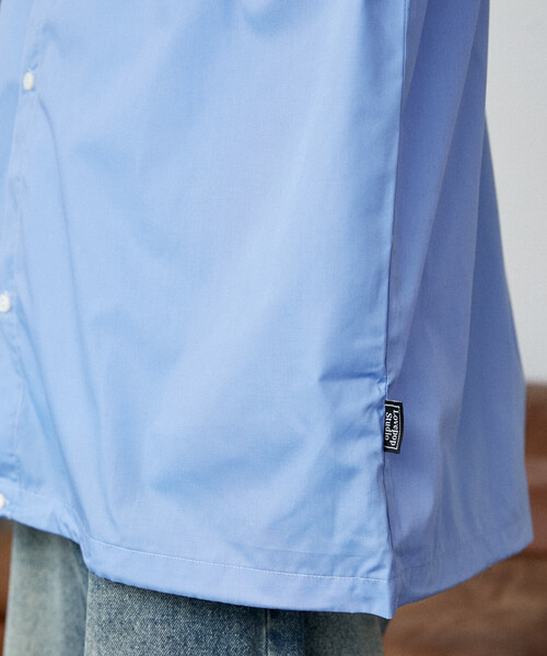 PUBLUX（パブリュクス）の「PUBLUX/パブリュクス LOVE POP STUDIO レギュラーカラー ハーフスリーブ シャツ　限定展開（シャツ/ブラウス・メンズ・サックスブルー/ネイビー/グレー/ブルー・SMALL/LARGE/MEDIUM）」の6枚目の写真