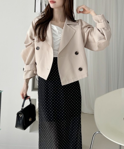 Ada.（エイダ）の「ショート トレンチコート（トレンチコート・レディース・ネイビー/ベージュ/ライトベージュ・FREE）」の17枚目の写真