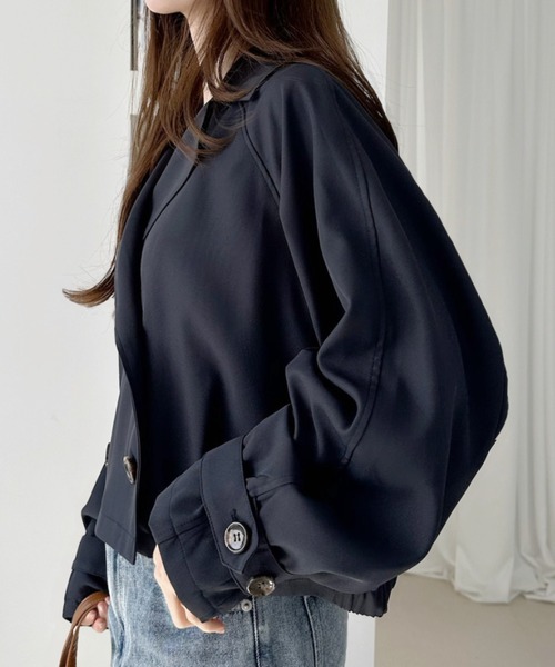 Ada.（エイダ）の「ショート トレンチコート（トレンチコート・レディース・ネイビー/ベージュ/ライトベージュ・FREE）」の9枚目の写真