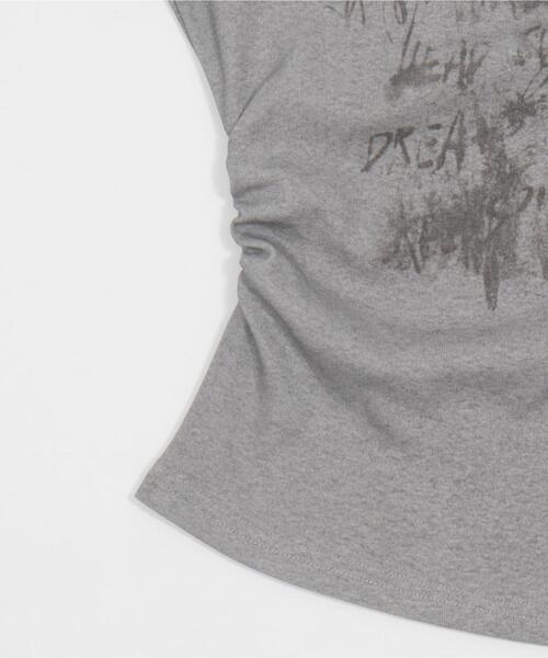 dispark（ディスパーク）の「DISPARK/【26年春夏新作】グラフィックワンショルT（Tシャツ/カットソー・レディース・ホワイト/杢グレー・FREE）」の16枚目の写真