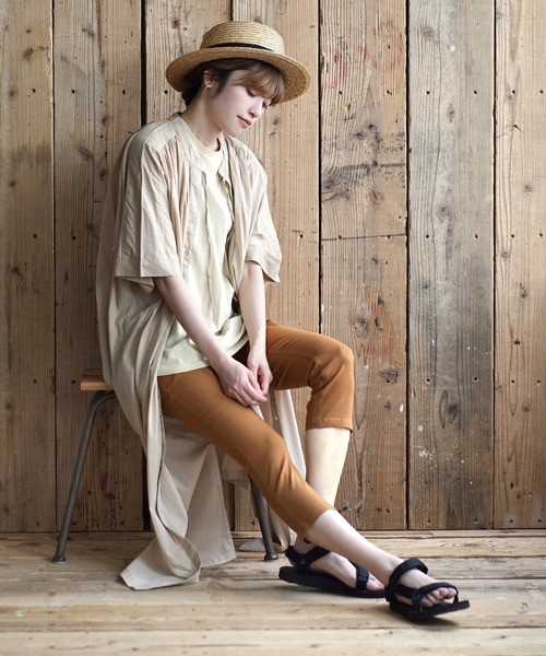zootie（ズーティー）の「エアパンツ［クロップド］（その他パンツ・レディース・ブルー系その他/インディゴブルー/チャコール/ネイビー/ブラック×ホワイト/ケミカルウォッシュ/ホワイト系その他/ブルー系その他2/ブラック/グレー系その他/ライトベージュ/アイボリー・S/M/L/LL/3L）」の20枚目の写真