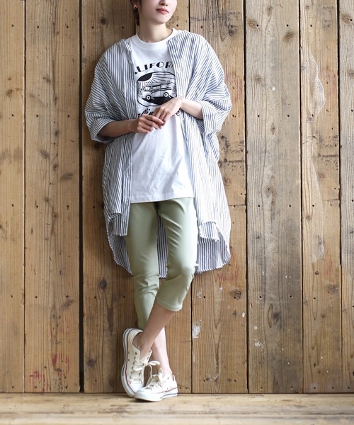 zootie（ズーティー）の「エアパンツ［クロップド］（その他パンツ・レディース・ブルー系その他/インディゴブルー/チャコール/ネイビー/ブラック×ホワイト/ケミカルウォッシュ/ホワイト系その他/ブルー系その他2/ブラック/グレー系その他/ライトベージュ/アイボリー・S/M/L/LL/3L）」の22枚目の写真