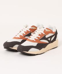 mizuno ミズノ CONTENDER メンズスニーカー(コンテンダー) D1GA2369 33 ホワイト/ブラウン/オレンジ