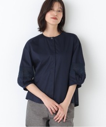 human woman | ◆レースドッキングクルーネックブラウス(シャツ/ブラウス)