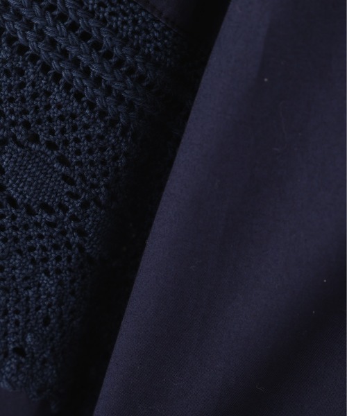 human woman（ヒューマンウーマン）の「◆レースドッキングクルーネックブラウス（シャツ/ブラウス・レディース・ネイビー/ホワイト/ブルー・MEDIUM）」の12枚目の写真