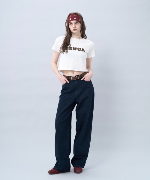 BENUA(ベヌア)の「Wide leg denim pants -ワイドレッグデニムパンツ-(デニムパンツ・レディース・グレー/インディゴブルー・MEDIUM/LARGE)」の17枚目の写真