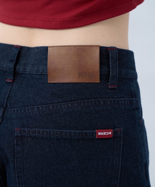 BENUA(ベヌア)の「Wide leg denim pants -ワイドレッグデニムパンツ-(デニムパンツ・レディース・グレー/インディゴブルー・MEDIUM/LARGE)」の14枚目の写真