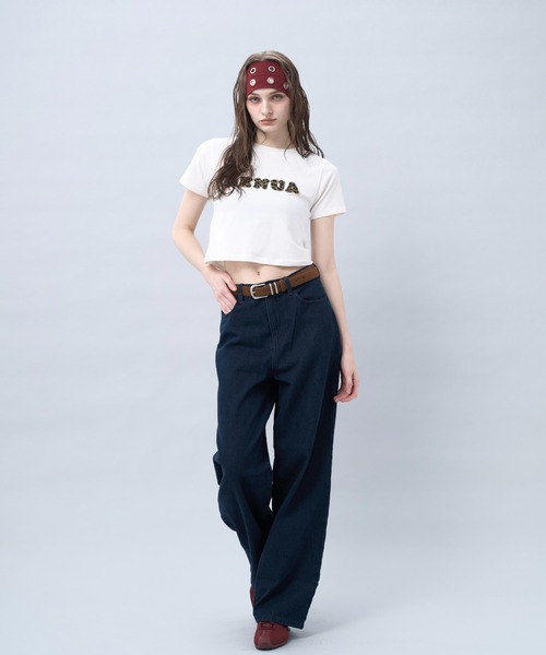 BENUA(ベヌア)の「Wide leg denim pants -ワイドレッグデニムパンツ-(デニムパンツ・レディース・グレー/インディゴブルー・MEDIUM/LARGE)」の18枚目の写真