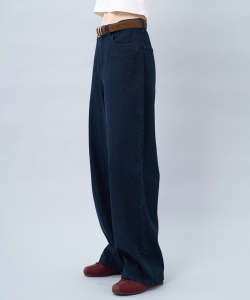 BENUA(ベヌア)の「Wide leg denim pants -ワイドレッグデニムパンツ-(デニムパンツ・レディース・グレー/インディゴブルー・MEDIUM/LARGE)」の20枚目の写真
