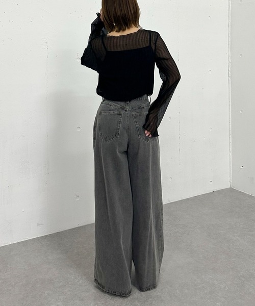 archives（アルシーヴ）の「シアー楊柳ＴＯＰＳ／（Tシャツ/カットソー・レディース・グレー/アイボリー/モカ/ピンク・MEDIUM）」の22枚目の写真