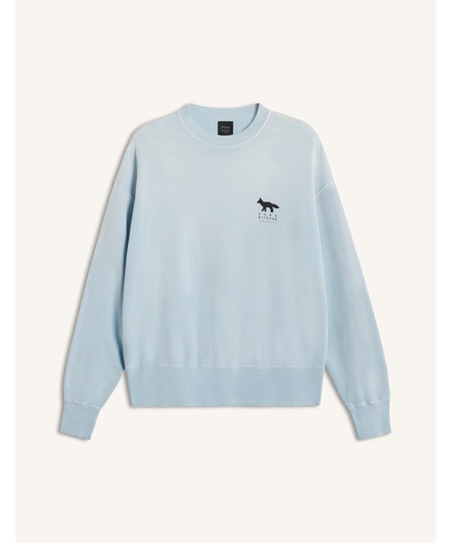 Maison Kitsune(メゾンキツネ)の「MAISON KITSUNE x KURO SUNFADED FOX SWEAT SHIRT(スウェット・メンズ・ライトブルー/ネイビー・M/L/XL/S)」の2枚目の写真