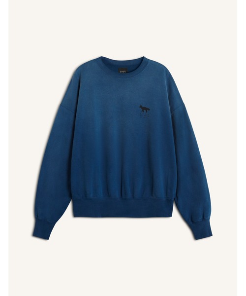 Maison Kitsune(メゾンキツネ)の「MAISON KITSUNE x KURO SUNFADED FOX SWEAT SHIRT(スウェット・メンズ・ライトブルー/ネイビー・M/L/XL/S)」の9枚目の写真