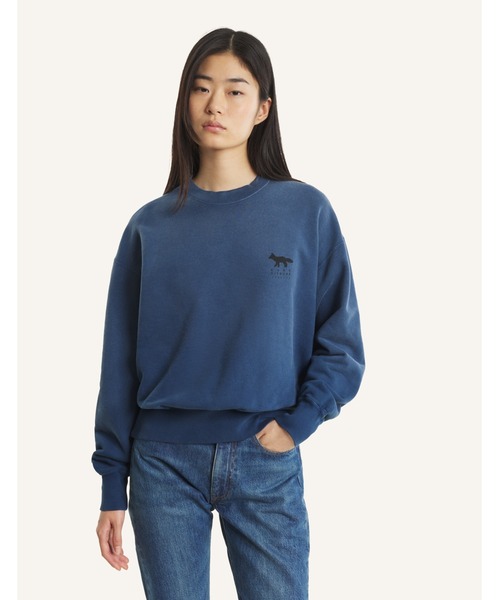 Maison Kitsune(メゾンキツネ)の「MAISON KITSUNE x KURO SUNFADED FOX SWEAT SHIRT(スウェット・メンズ・ライトブルー/ネイビー・M/L/XL/S)」の12枚目の写真