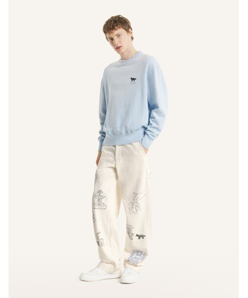 Maison Kitsune(メゾンキツネ)の「MAISON KITSUNE x KURO SUNFADED FOX SWEAT SHIRT(スウェット・メンズ・ライトブルー/ネイビー・M/L/XL/S)」の5枚目の写真