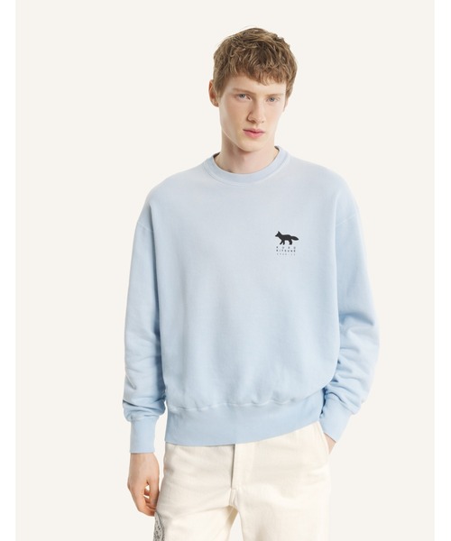 Maison Kitsune(メゾンキツネ)の「MAISON KITSUNE x KURO SUNFADED FOX SWEAT SHIRT(スウェット・メンズ・ライトブルー/ネイビー・M/L/XL/S)」の6枚目の写真