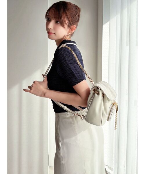 RESEXXY（リゼクシー）の「2WAYマルチミニバック（ハンドバッグ・レディース・ブラック/ホワイト・FREE）」の5枚目の写真