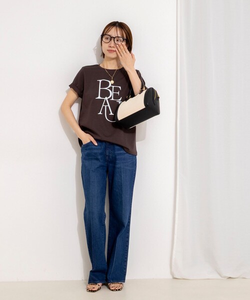 NOLLEY’S（ノーリーズ）の「ウォッシャブルプリントT（Tシャツ/カットソー・レディース・サックスブルー/ネイビー/ホワイト/ダークブラウン・38）」の20枚目の写真